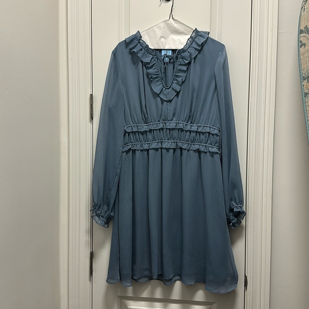 Blue grey dress